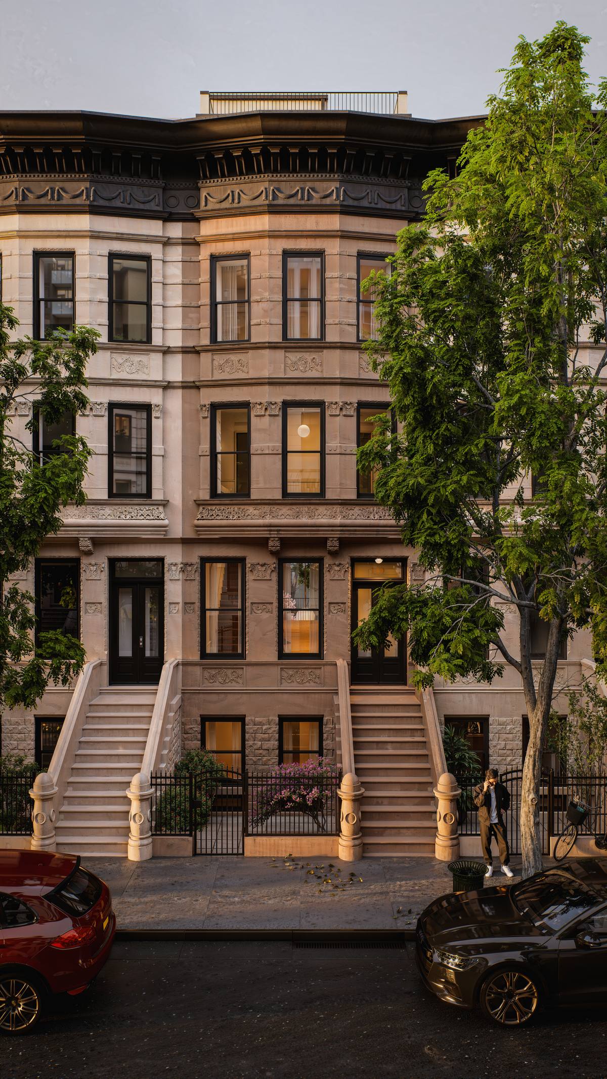 Full street facade of 140 West 88th Street